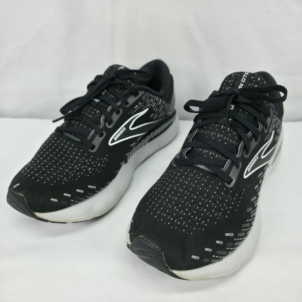 Brooks Womens 9.5 Glycerin GTS 20 Black Running Shoes Stability Sneakers Workout